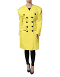 Dolce & Gabbana Gelber doppelreihiger Trenchcoat Jacke