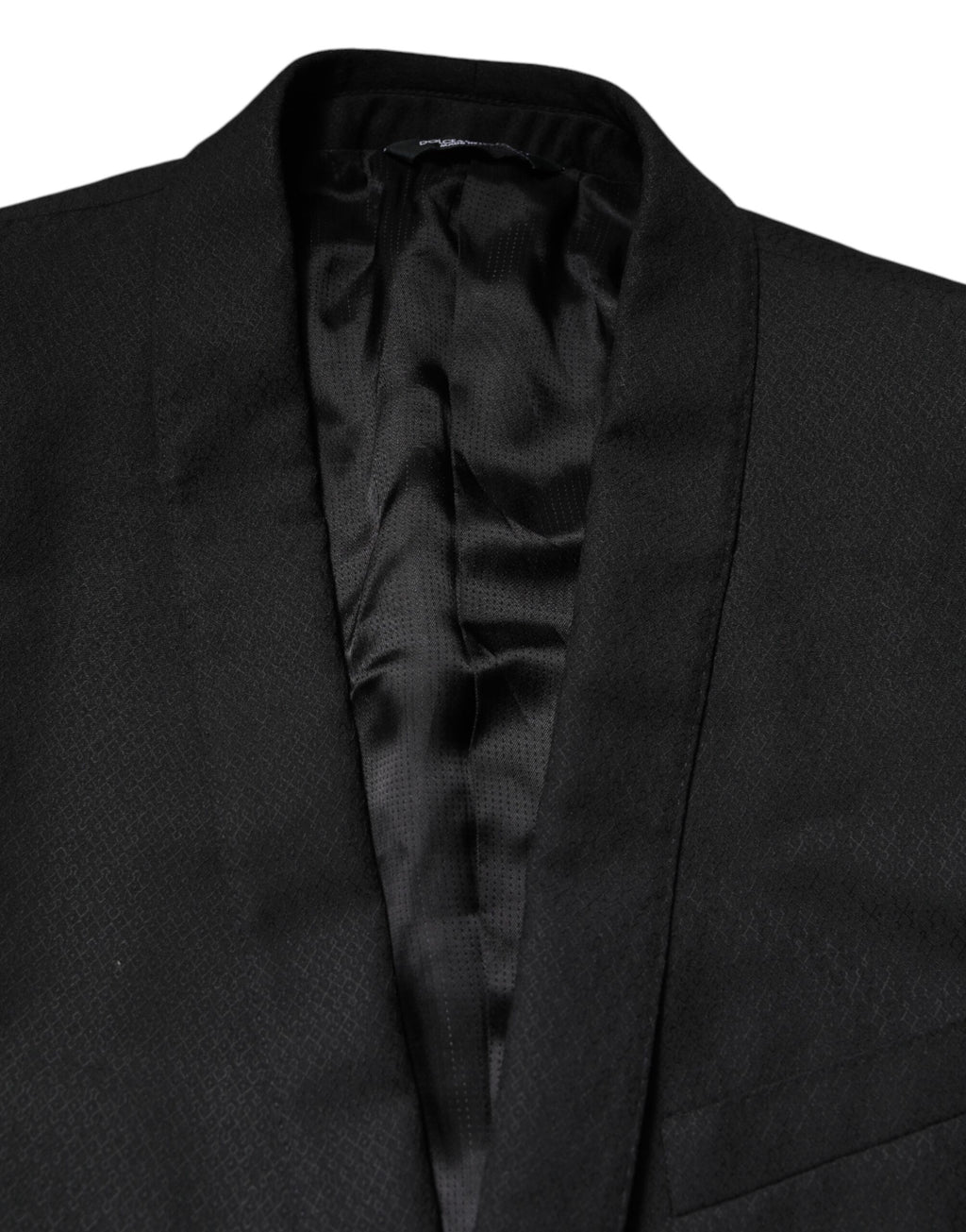 Dolce & Gabbana Schwarzer GOLD Einreihiger Anzug Blazer