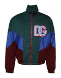 Dolce & Gabbana Multicolor Baumwolle Logo Full Zip Jacke
