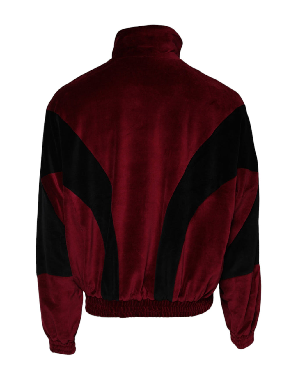 Dolce & Gabbana Rot Schwarz Baumwolle Logo FullZip Bomberjacke