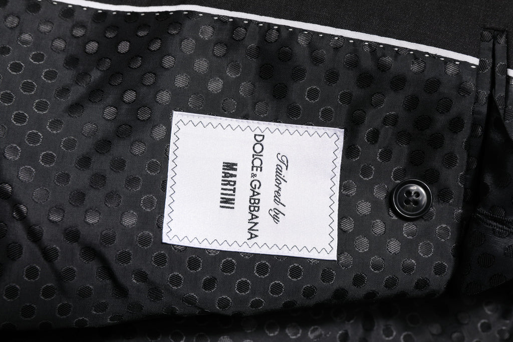 Dolce & Gabbana Dunkelgraue MARTINI Einreihige Jacke