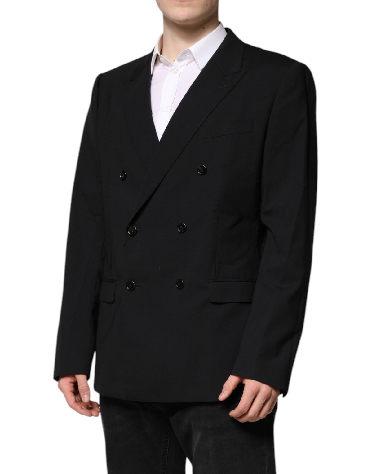 Dolce & Gabbana MARTINI Zweireihige Anzugjacke, schwarz