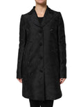 Dolce & Gabbana Schwarzer einreihiger Trenchcoat