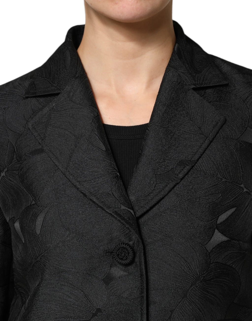 Dolce & Gabbana Schwarzer einreihiger Trenchcoat