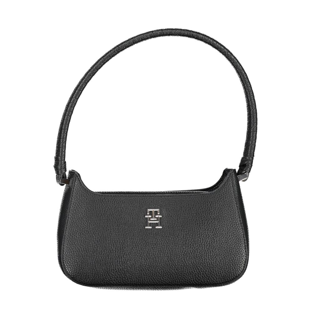 Tommy Hilfiger Schwarze Damen-Handtasche aus Polyurethan