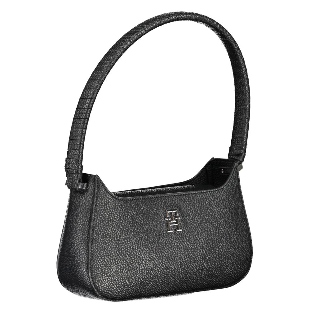 Tommy Hilfiger Schwarze Damen-Handtasche aus Polyurethan