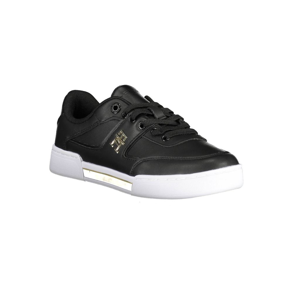 Schwarzer Damen-Sneaker aus Polyester