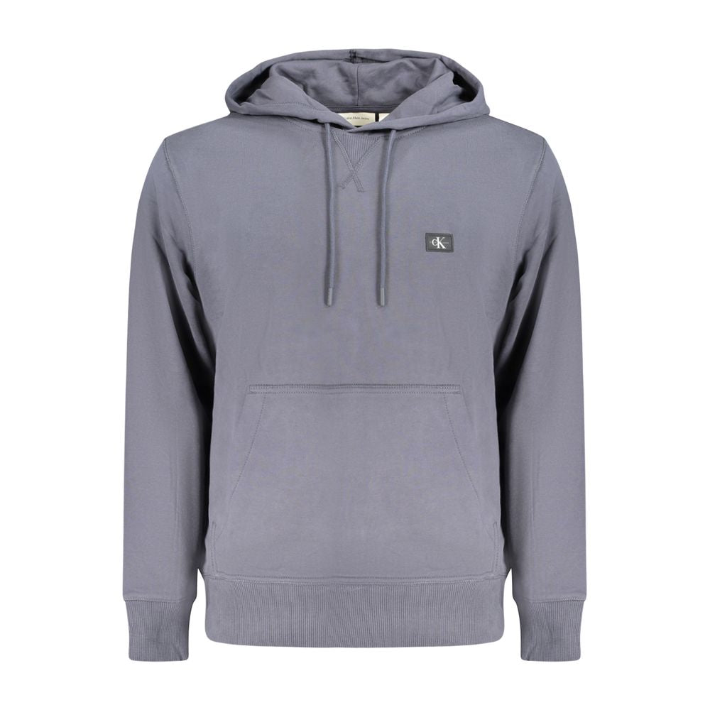 Blaues Herren-Kapuzensweatshirt aus Baumwolle