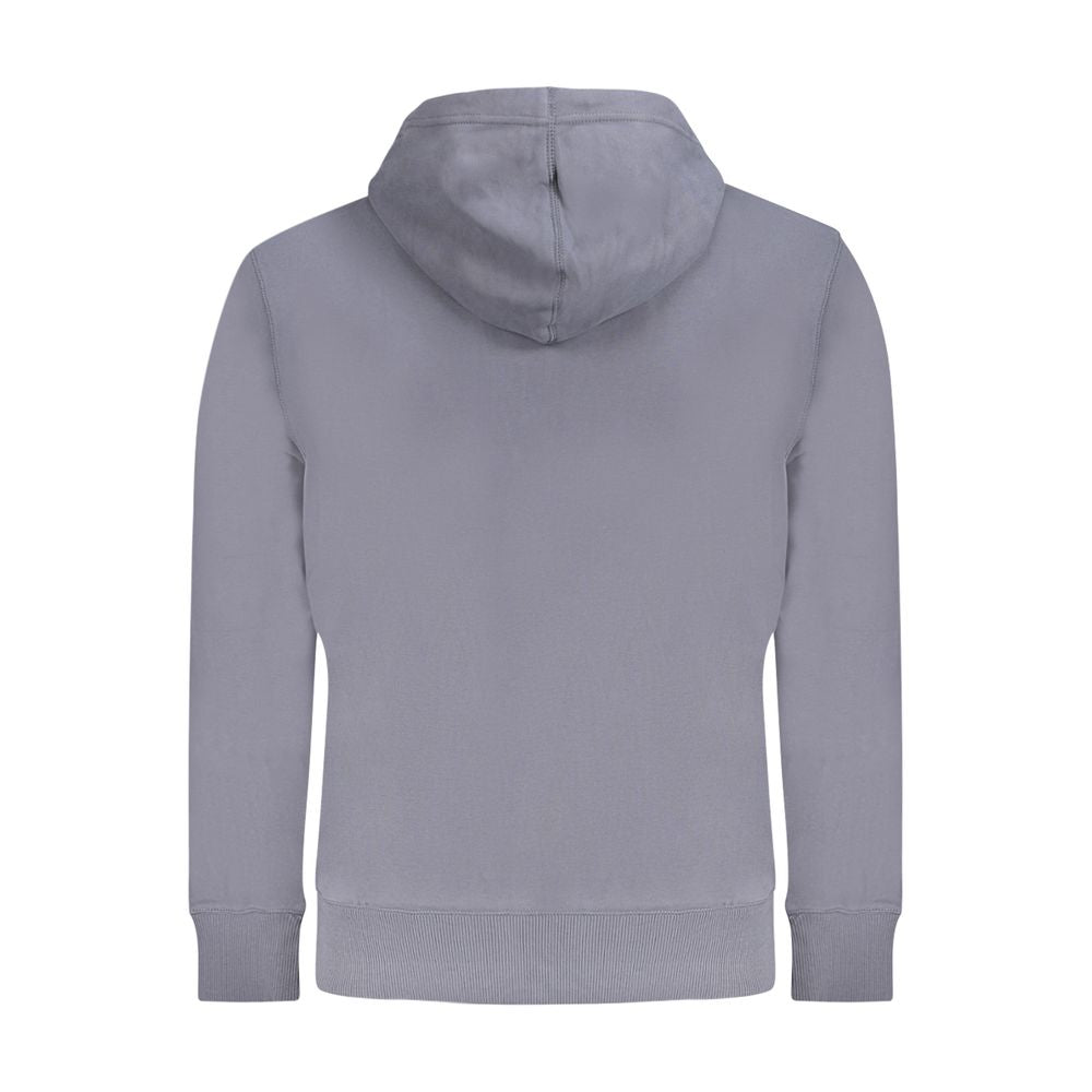Blaues Herren-Kapuzensweatshirt aus Baumwolle