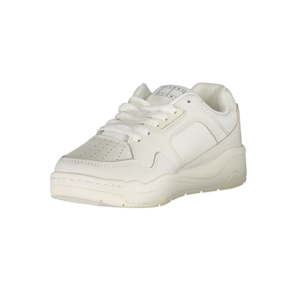 Tommy Hilfiger Weiße Low-Top-Sneaker aus Polyester