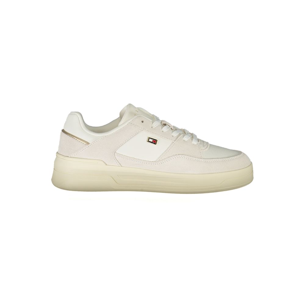 Tommy Hilfiger Bianco Damen-Sneaker aus Polyurethan