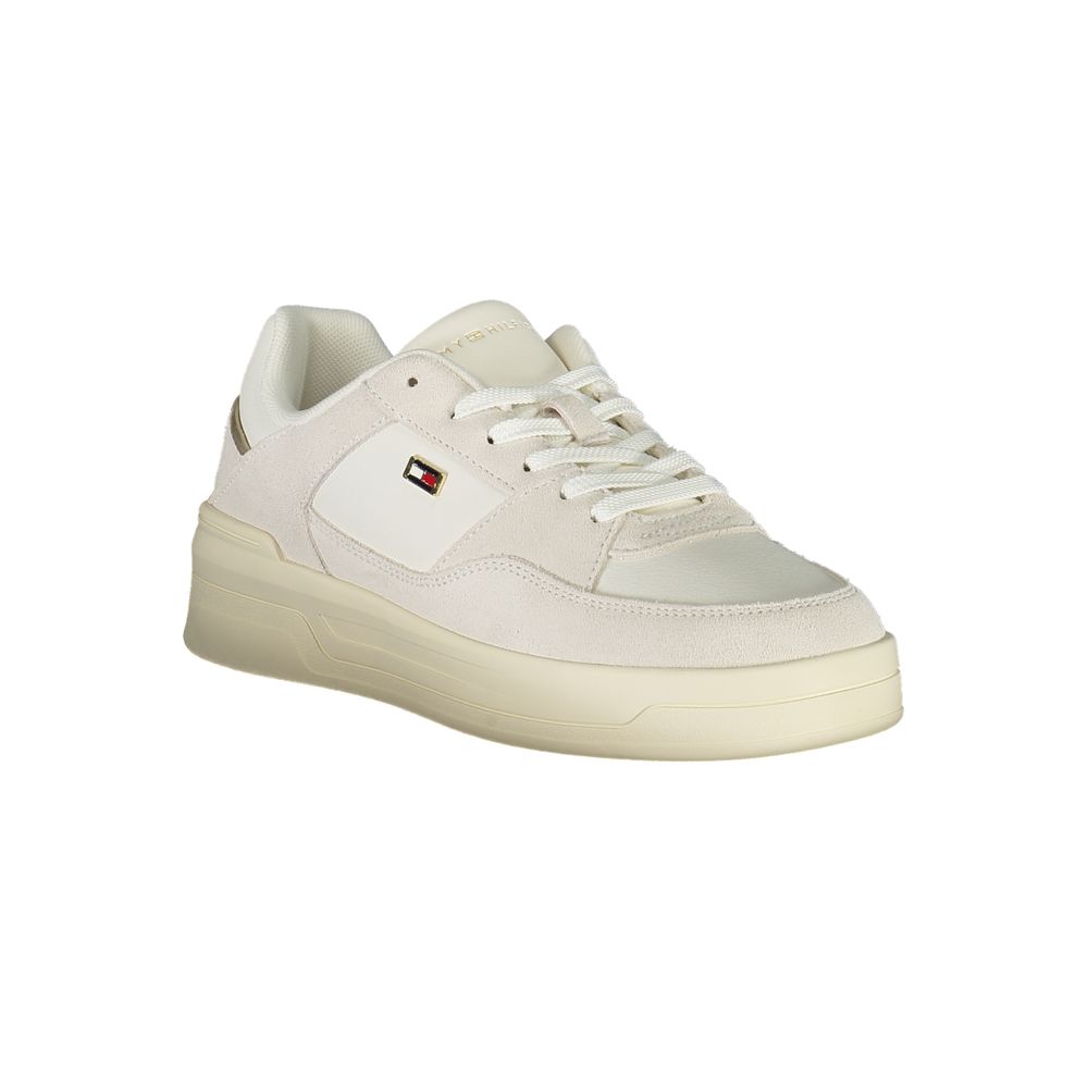 Tommy Hilfiger Bianco Damen-Sneaker aus Polyurethan