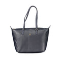 Blaue Polyester-Handtasche