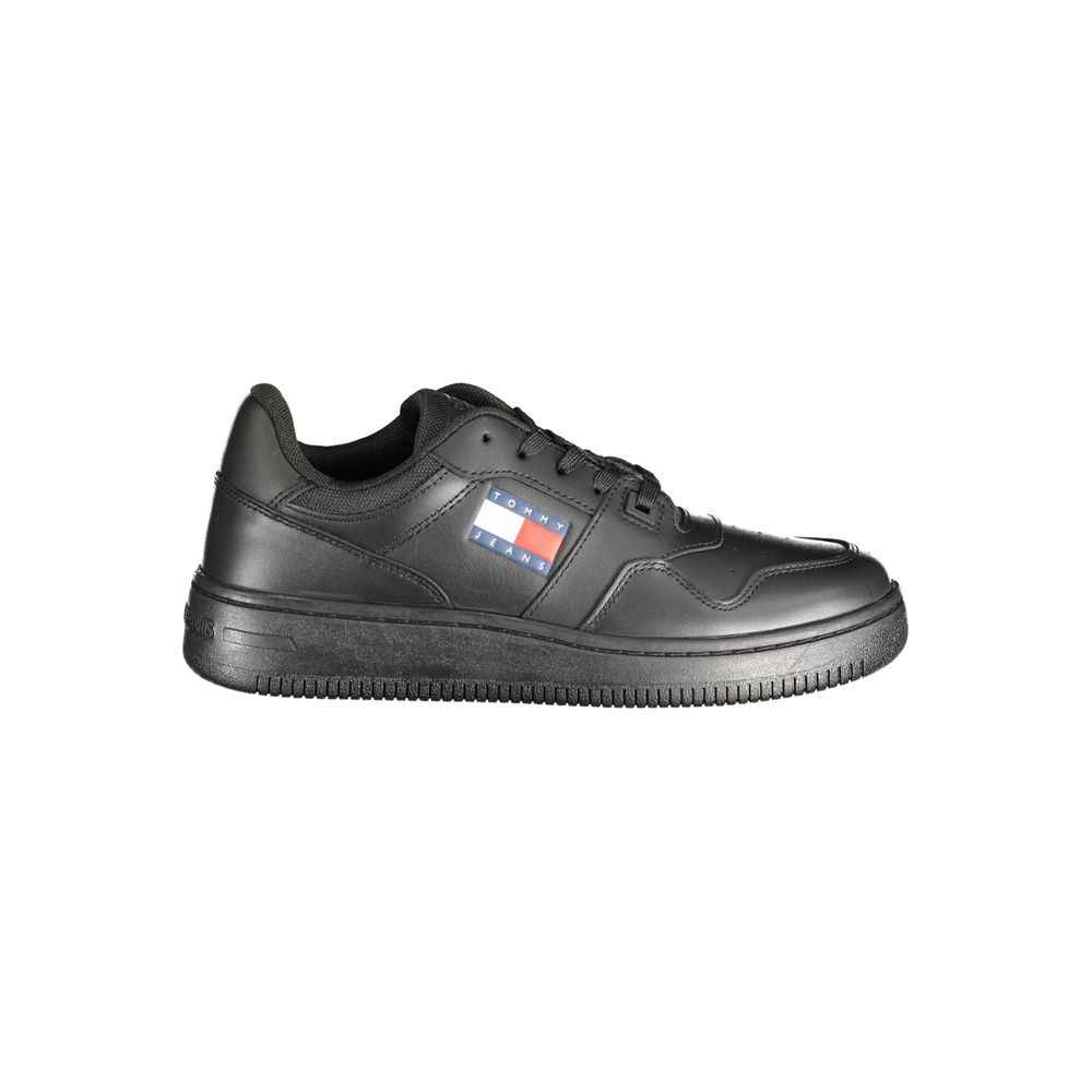 Tommy Hilfiger Schwarzer Sneaker aus echtem Leder