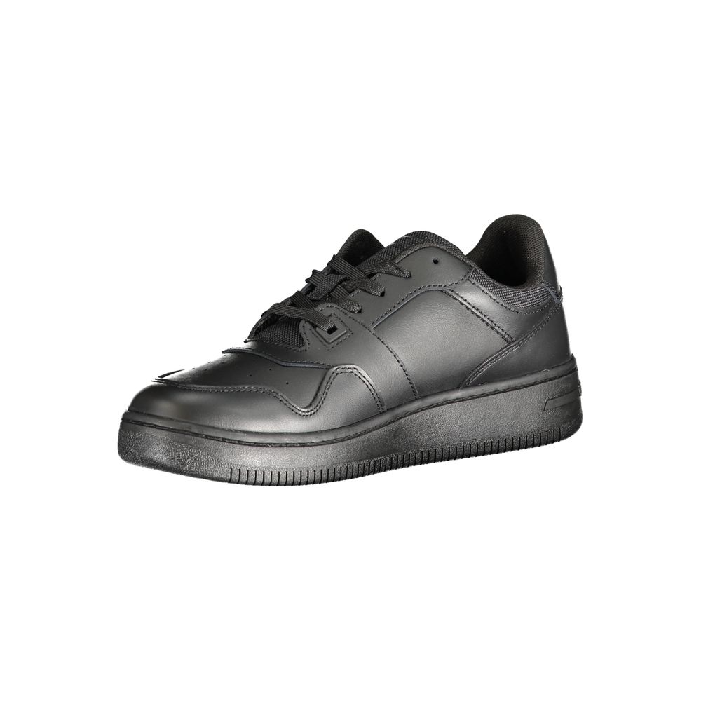 Tommy Hilfiger Schwarzer Sneaker aus echtem Leder