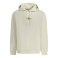 Weißer Herren-Kapuzenpullover aus Baumwolle