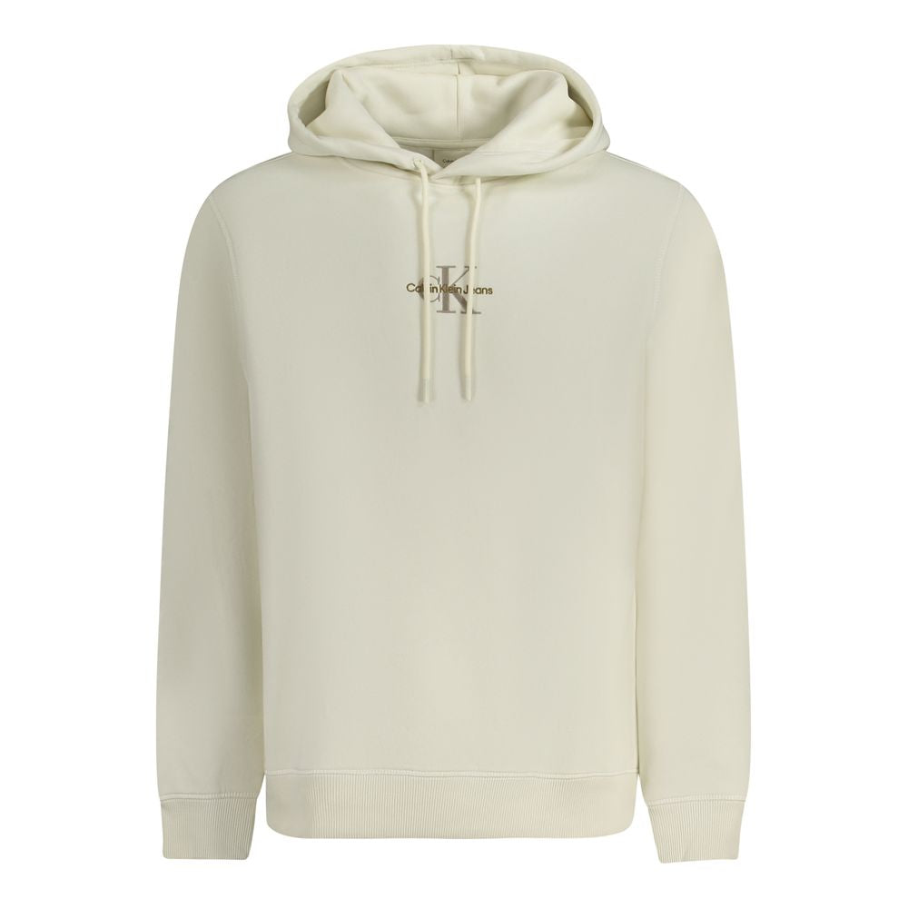 Weißer Herren-Kapuzenpullover aus Baumwolle