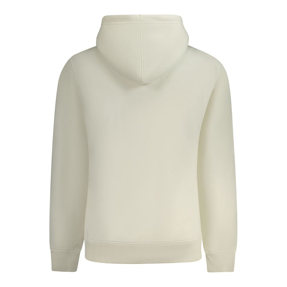 Weißer Herren-Kapuzenpullover aus Baumwolle