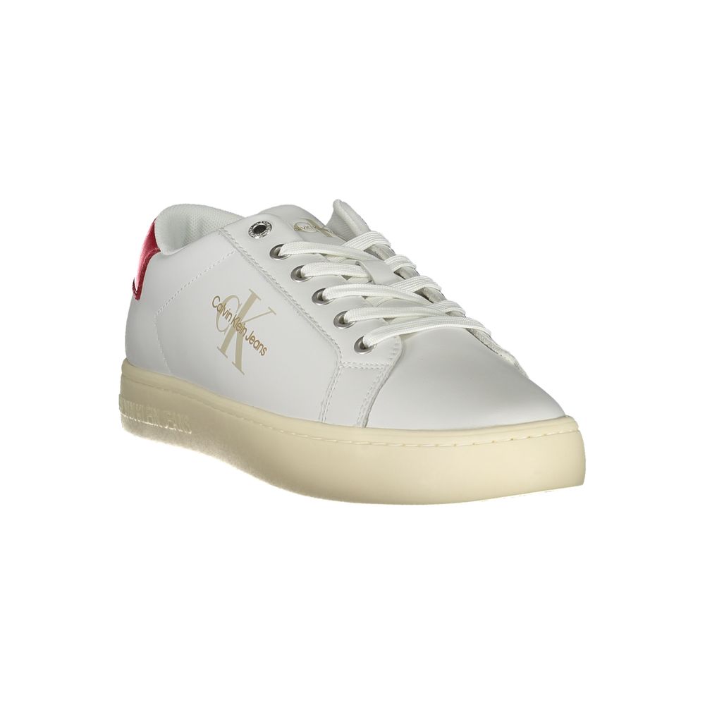 Weiße Herren-Sneaker aus Polyester