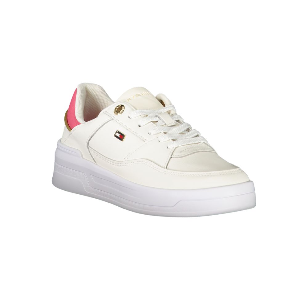 Tommy Hilfiger Bianco Damen-Sneaker aus Polyurethan
