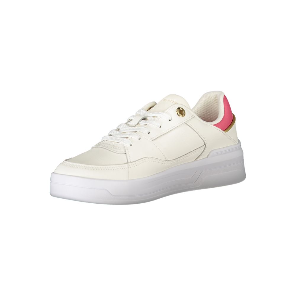 Tommy Hilfiger Bianco Damen-Sneaker aus Polyurethan