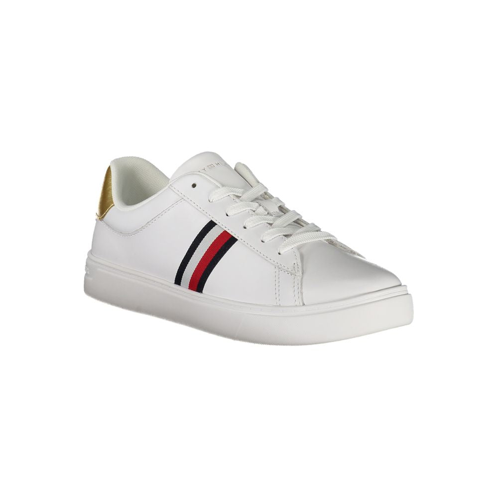 Tommy Hilfiger Bianco Damen-Sneaker aus Polyurethan