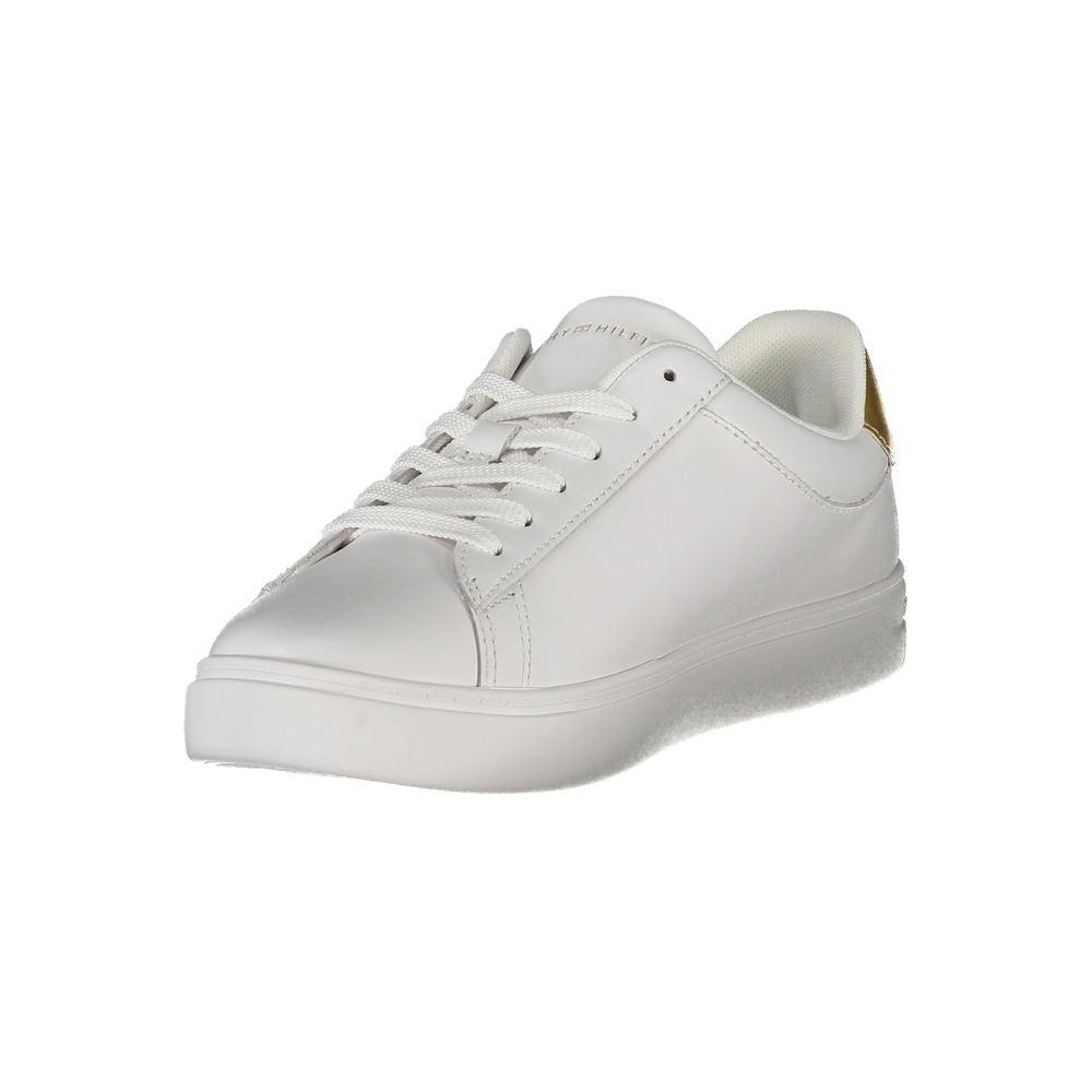 Tommy Hilfiger Bianco Damen-Sneaker aus Polyurethan