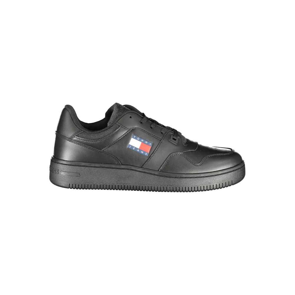Tommy Hilfiger Schwarzes Leder Herren Sneaker