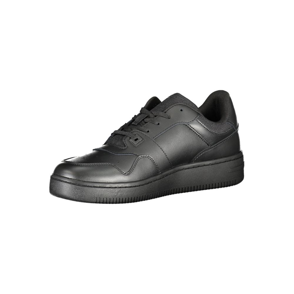 Tommy Hilfiger Schwarzes Leder Herren Sneaker