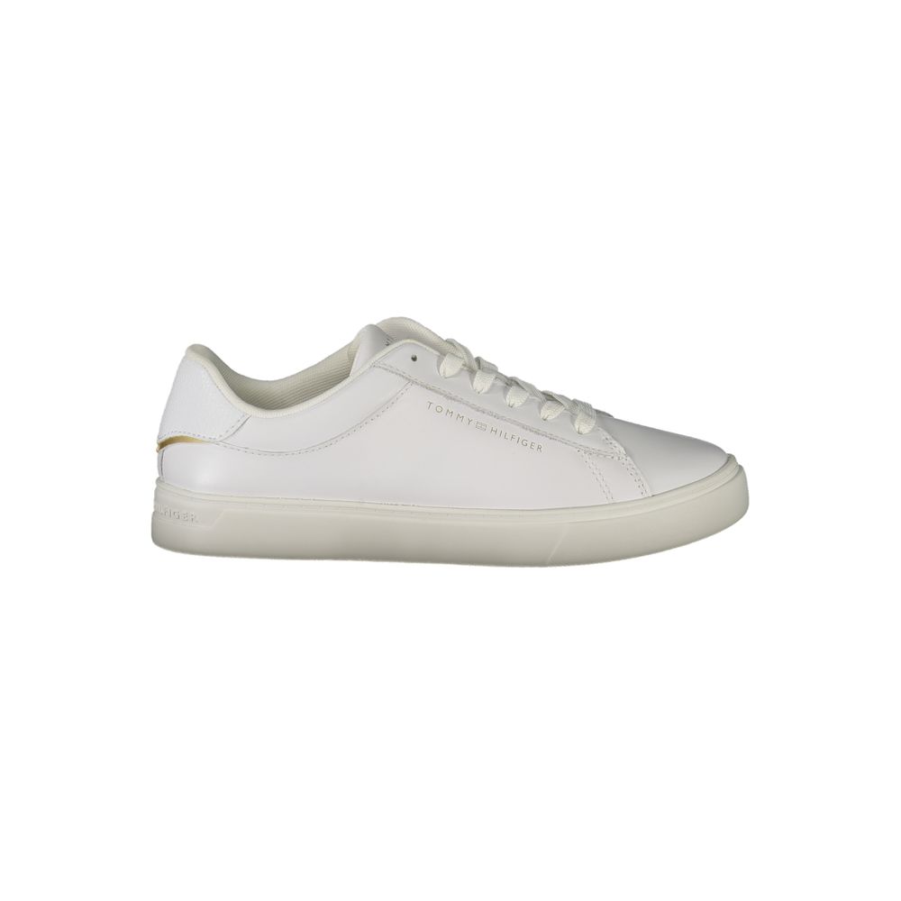 Tommy Hilfiger Bianco Damen-Sneaker aus Polyurethan