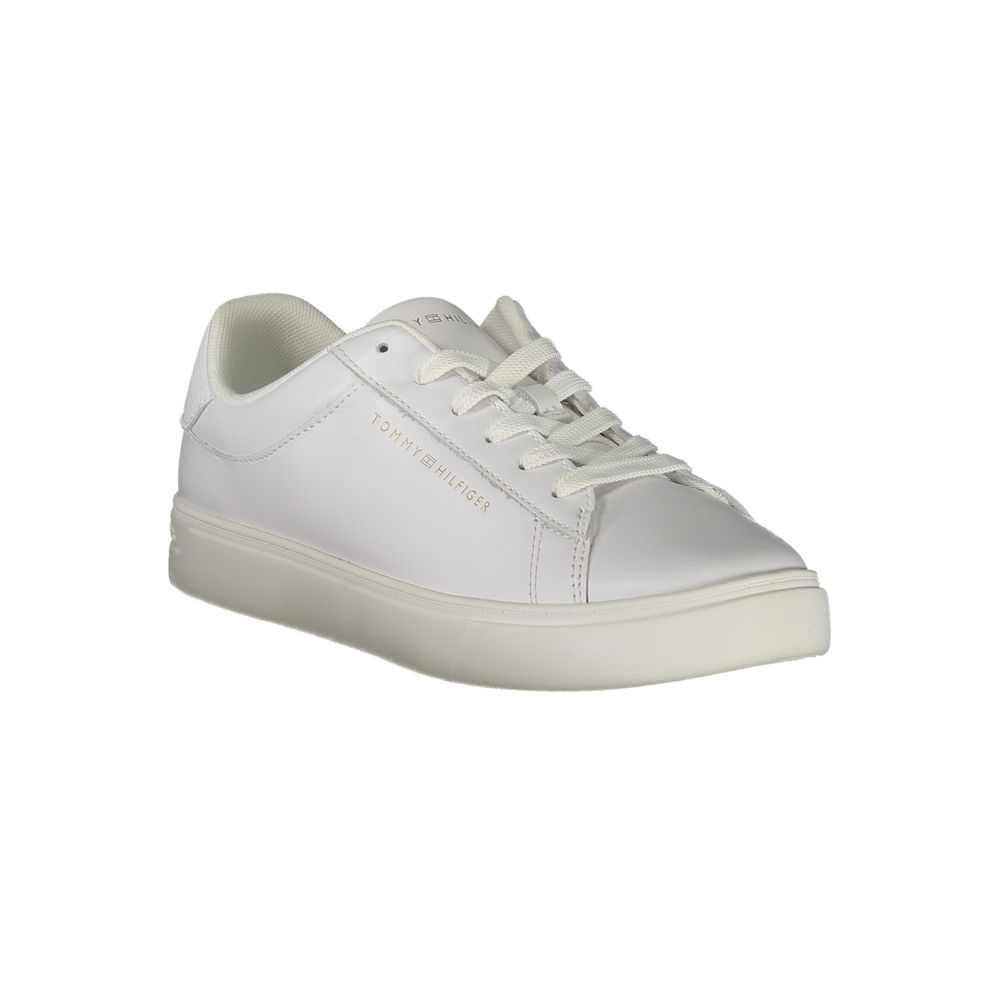 Tommy Hilfiger Bianco Damen-Sneaker aus Polyurethan