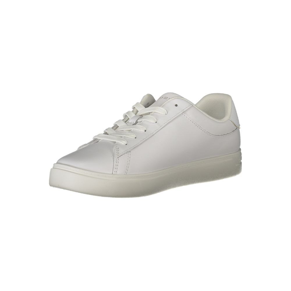 Tommy Hilfiger Bianco Damen-Sneaker aus Polyurethan