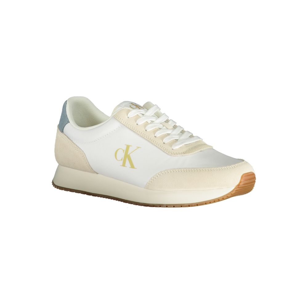 Weiße Herren-Sneaker aus Polyester