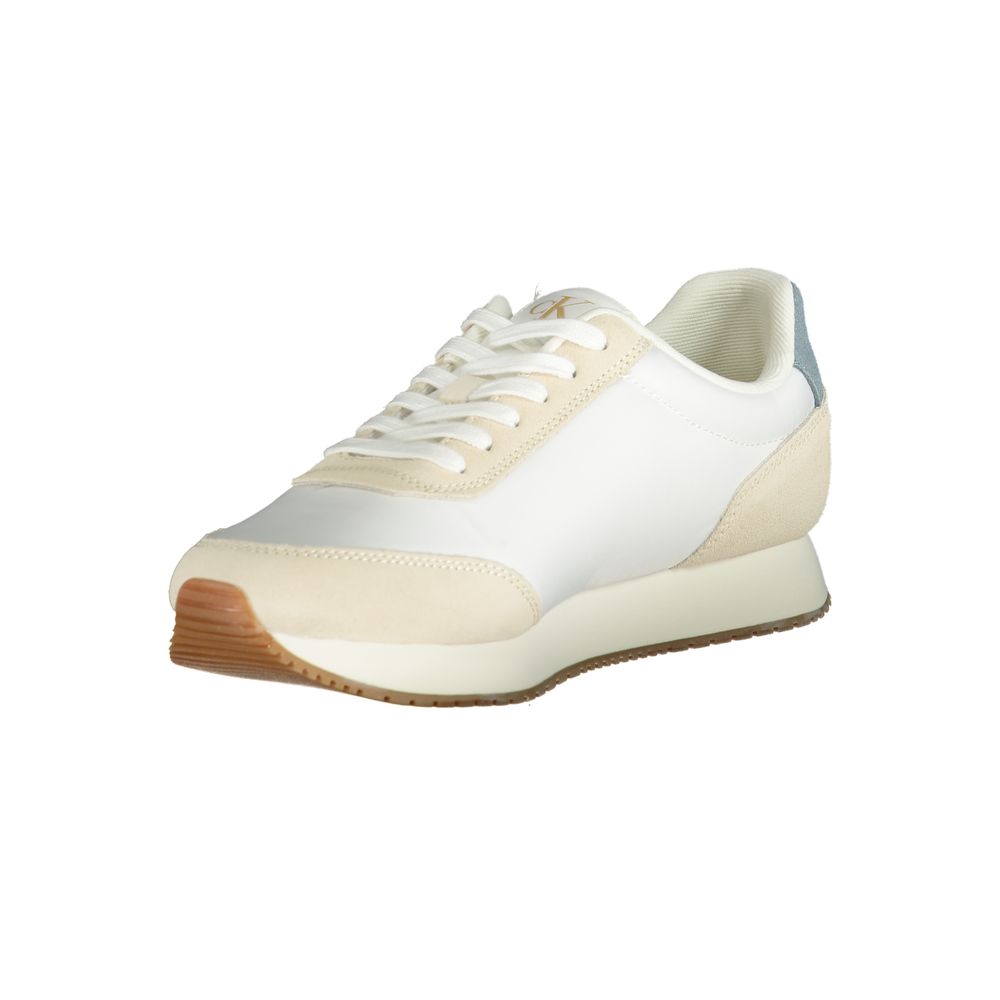 Weiße Herren-Sneaker aus Polyester