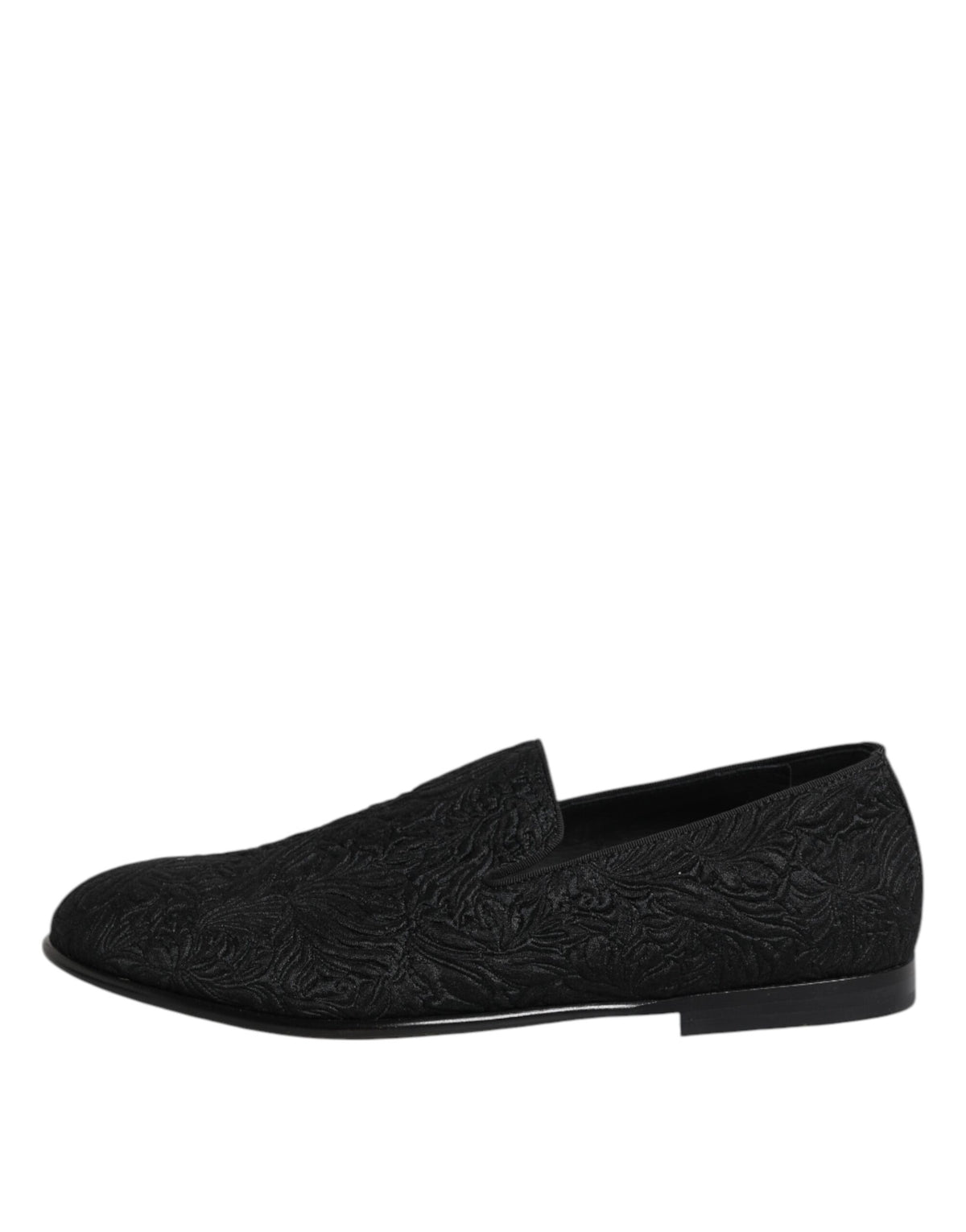 Dolce & Gabbana Schwarze Jacquard Slipper Formelle Schuhe