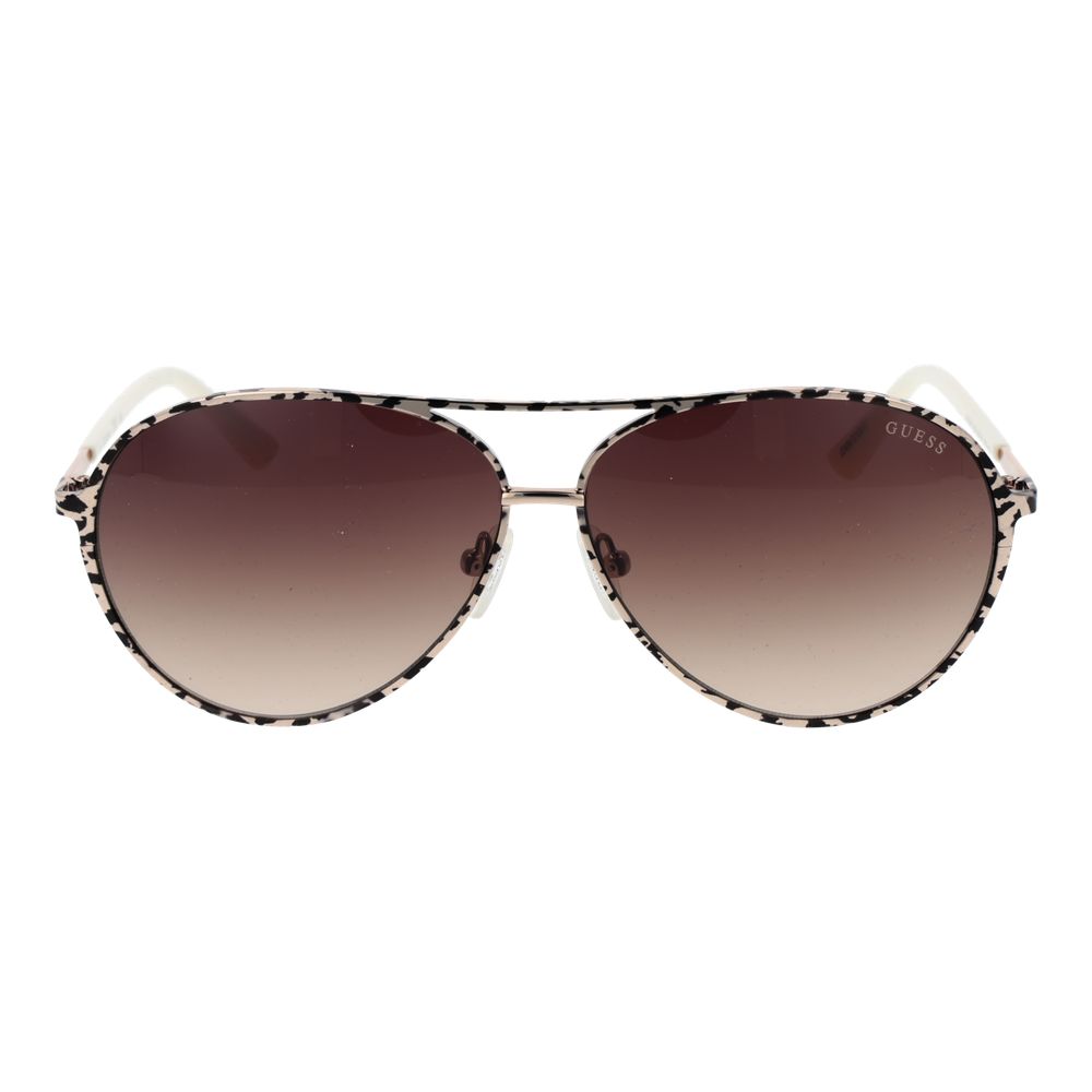 Guess Sonnenbrille aus beigem Metall – Stilvoll & Zeitlos.