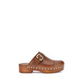 Chloé Braune Kalbsleder Bos Taurus Clogs