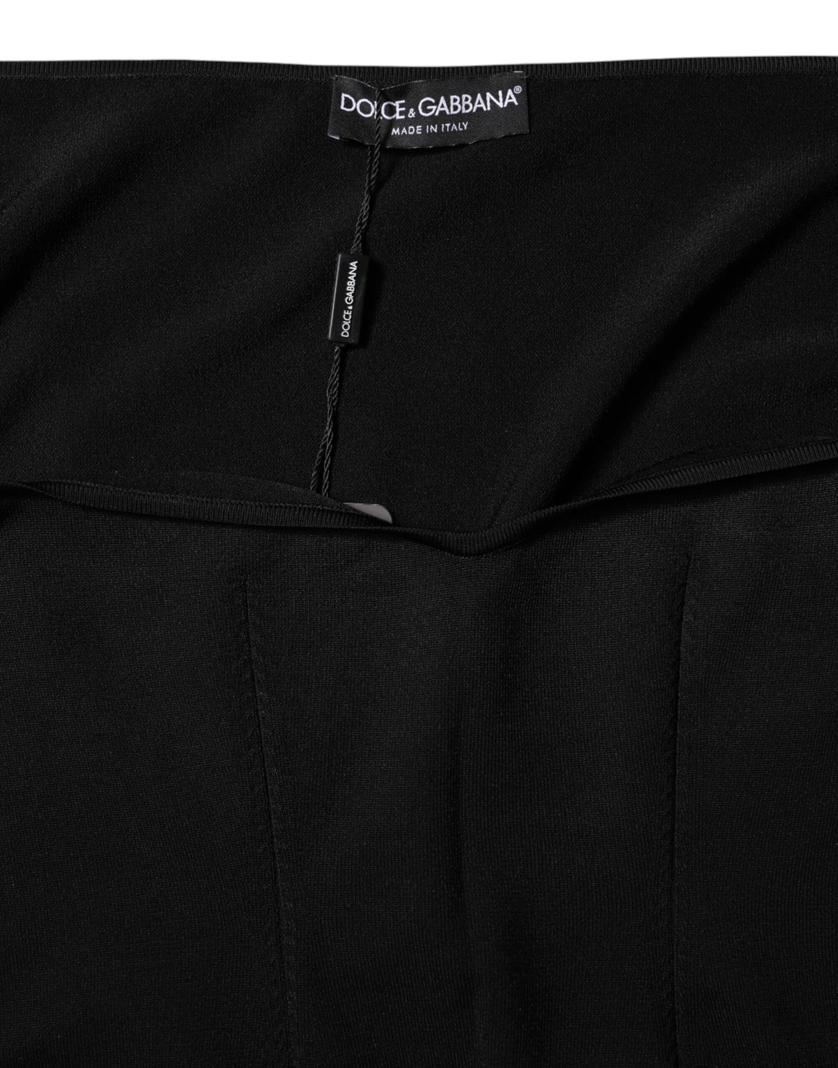 Dolce & Gabbana Schwarzer Viskose-Langarm-Pullover Bluse Top