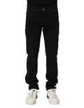 Dolce & Gabbana Schwarz Baumwolle Skinny Männer Denim Jeans