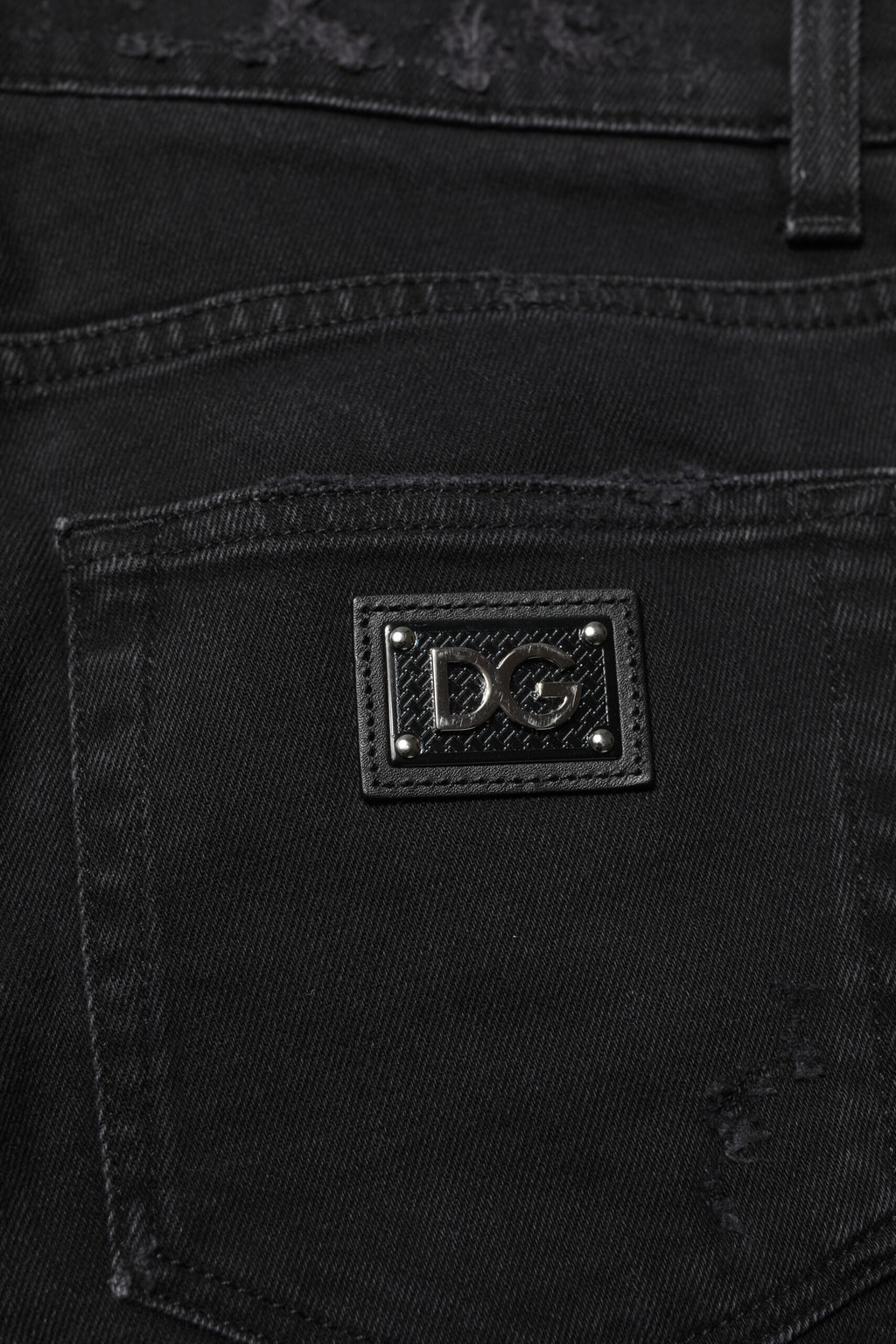 Dolce & Gabbana Schwarz Baumwolle Skinny Männer Denim Jeans