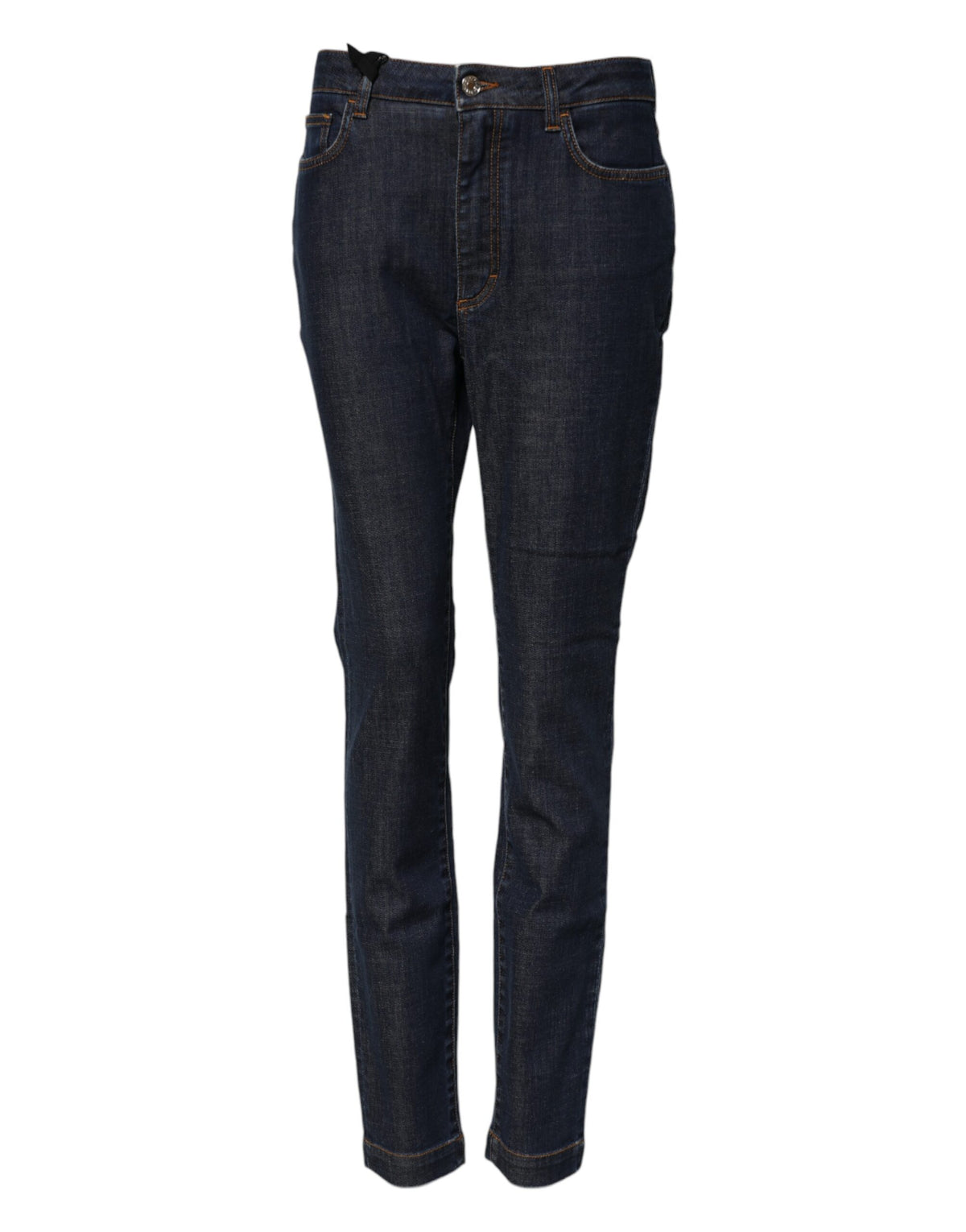 Dolce & Gabbana Blaue Queen Patch AUDREY Mid Waist Denim Jeans