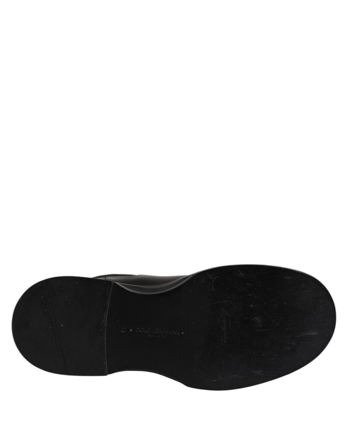 Dolce & Gabbana Schwarz Leder Mid Calf Stiefel Flats Schuhe