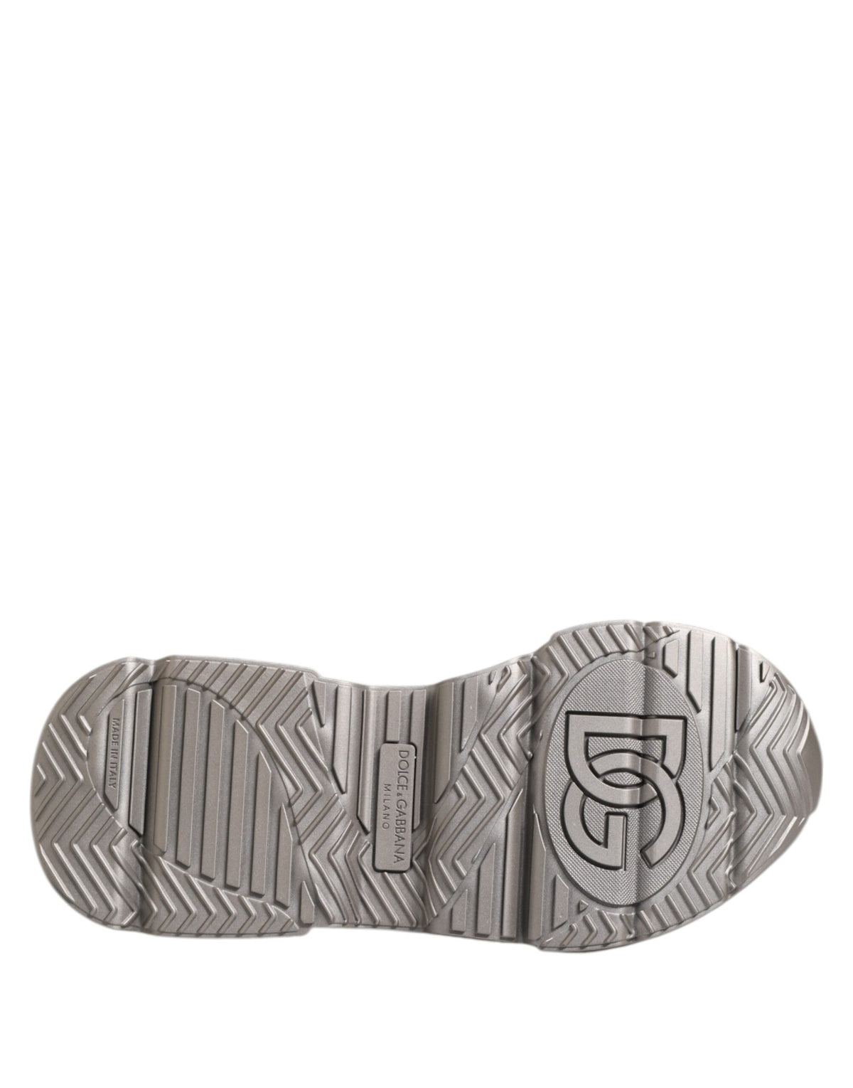Dolce & Gabbana Silber DAYMASTER Leder Männer Turnschuhe Schuhe