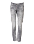 Dsquared² Graue verwaschene Denim-Jeans mit mittlerer Taille, konisch zulaufend