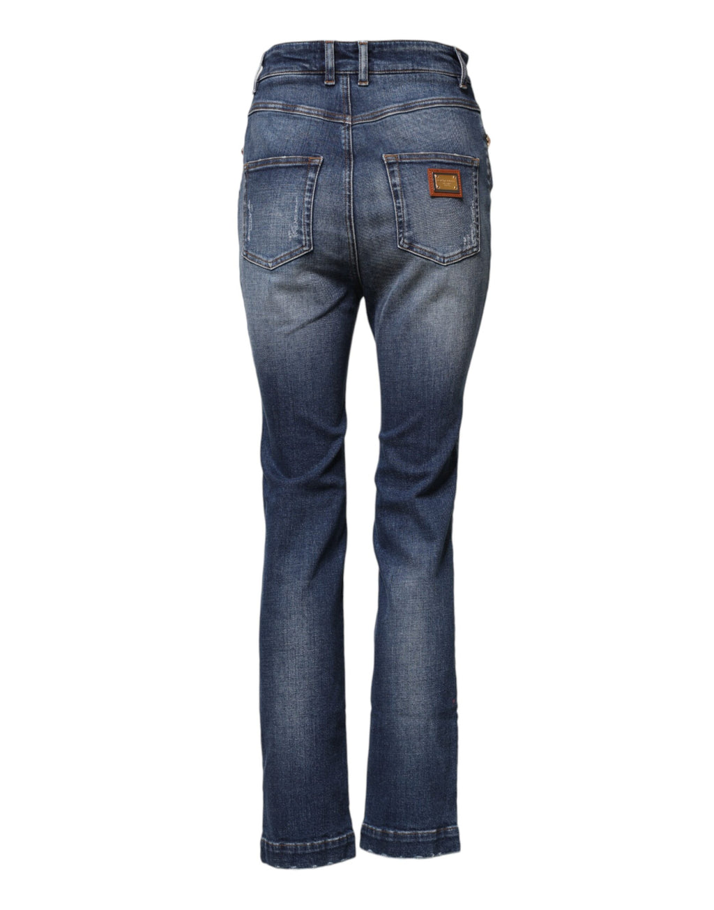 Dolce & Gabbana Blaue Denim-Jeans mit Strasssteinverzierung
