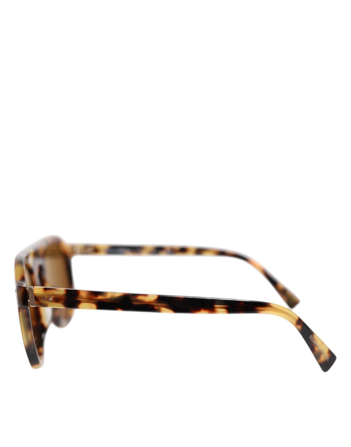 Dolce & Gabbana Braune Acetat-Sonnenbrille mit Leopardenmuster