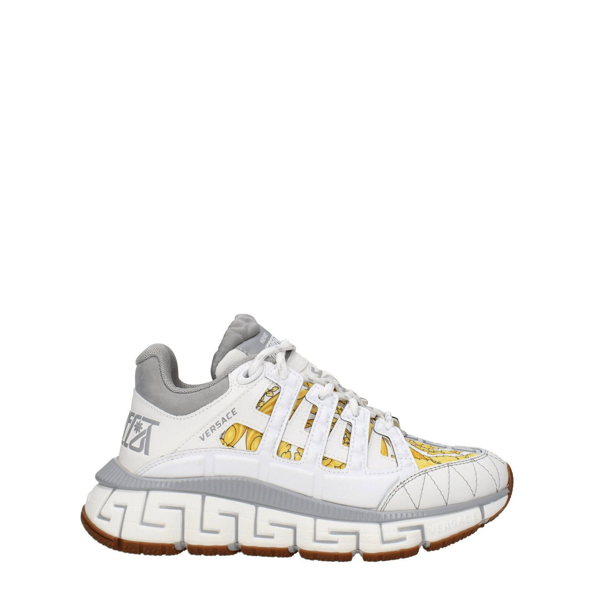 Versace Weiße Stoff-Sneaker im Athletic-Look