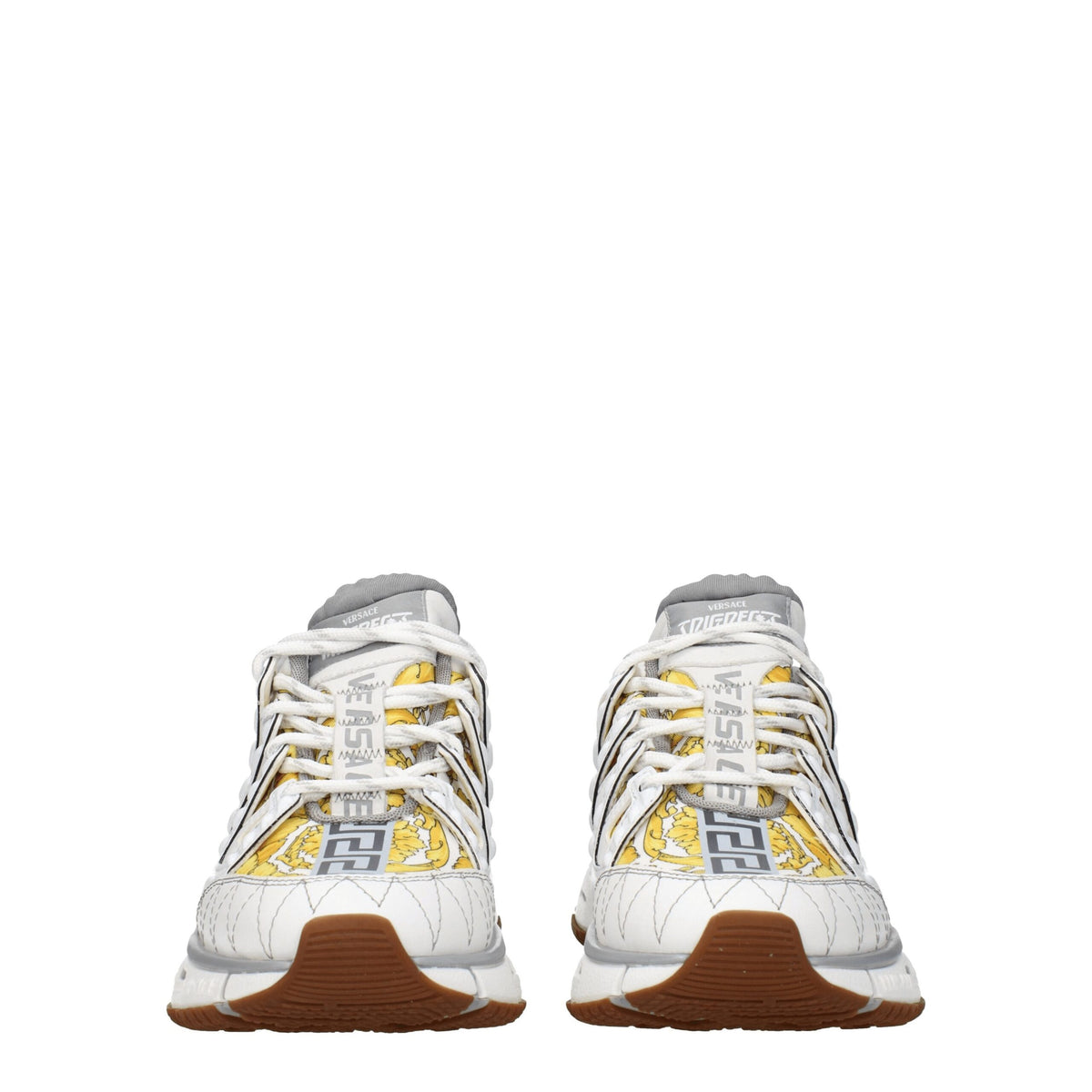 Versace Weiße Stoff-Sneaker im Athletic-Look
