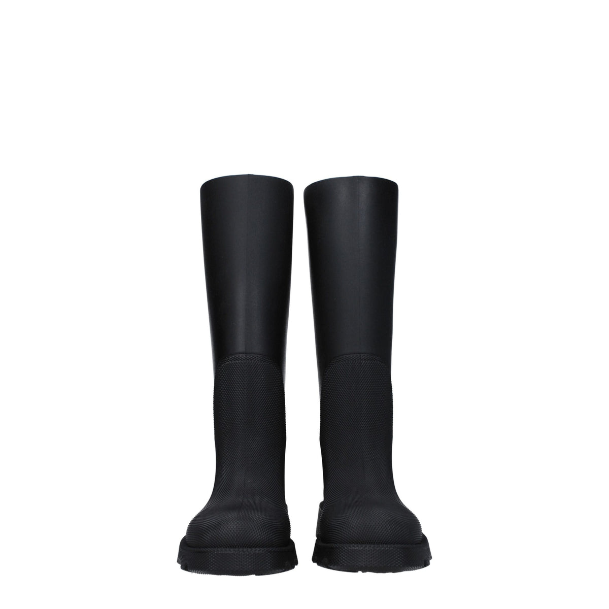 Burberry Schwarze Regenstiefel aus Baumwolle