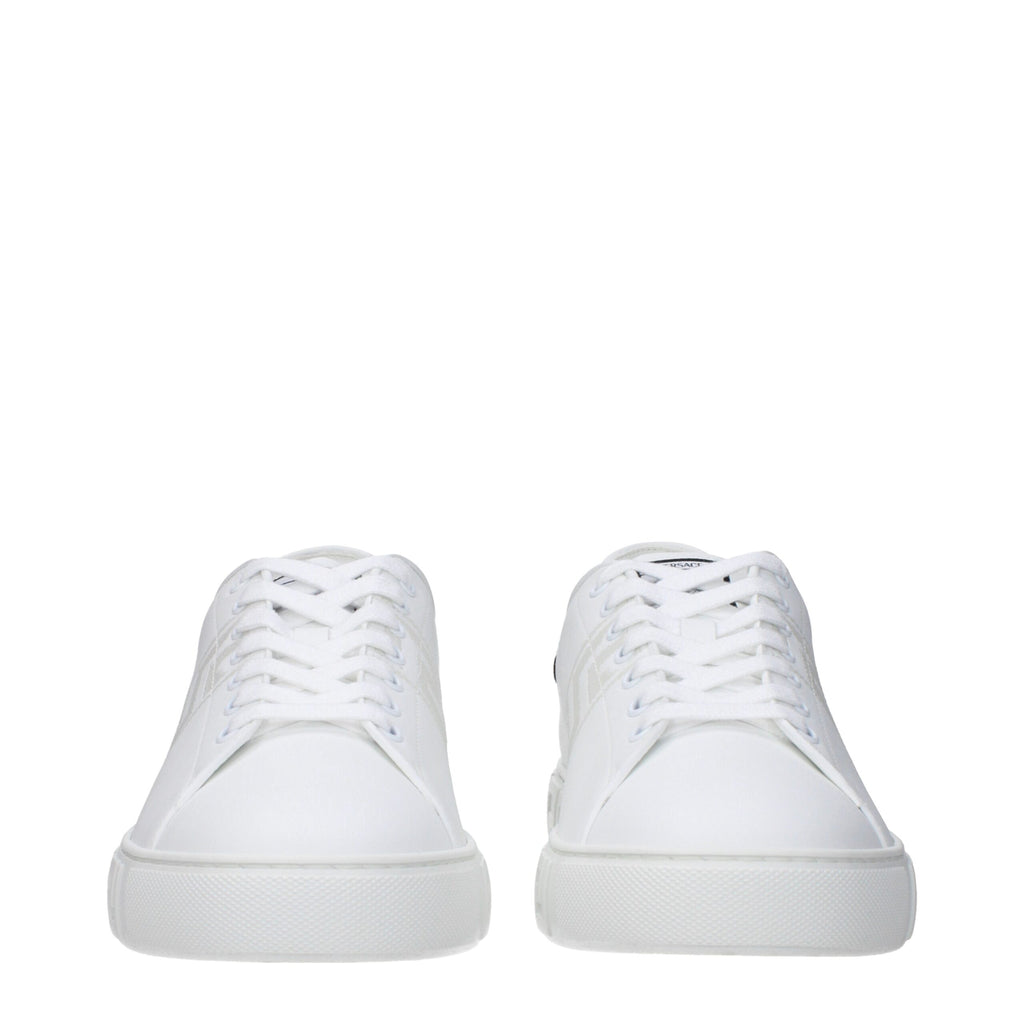 Versace Weiße Low-Top-Sneaker aus Leder